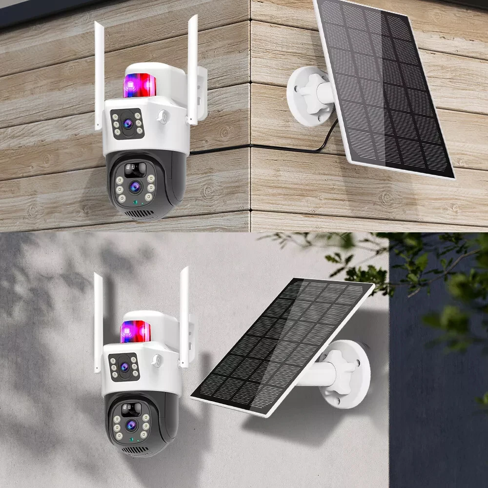 4G Wireless Solar Camera Outdoor 4K 8MP Dual Lens 360 Degree HD Camera PIR Night Vision V380 Security Protection Monitor CCTV - Image 4
