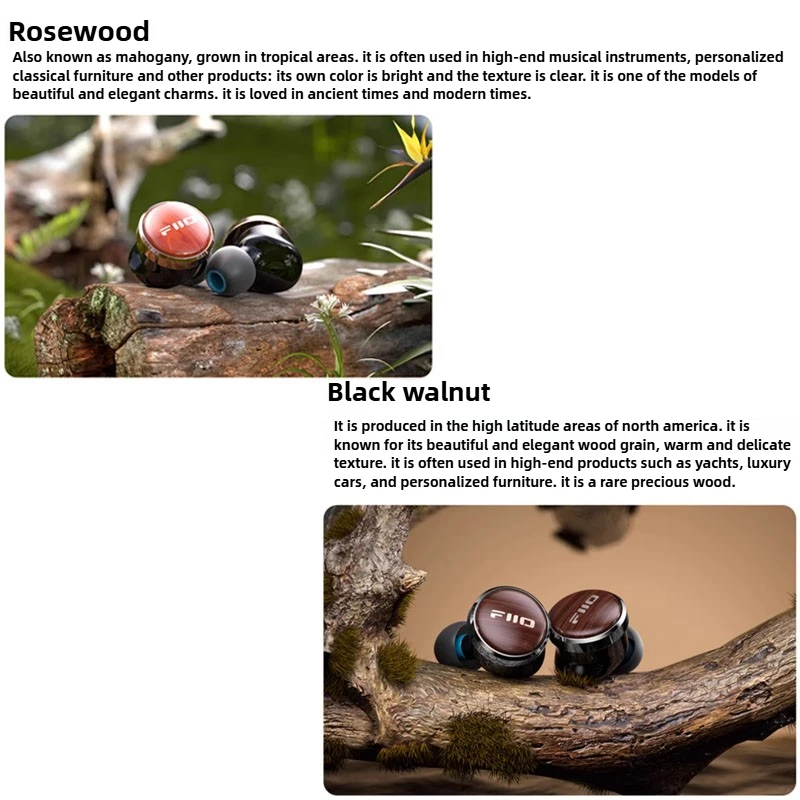 Fiio Fp3 14.5mm in-ear Planar Wired Headphones HIFI 0.78mm Earplugs Rosewood/Walnut Headphone Cover Comfortable Earphone - Image 6