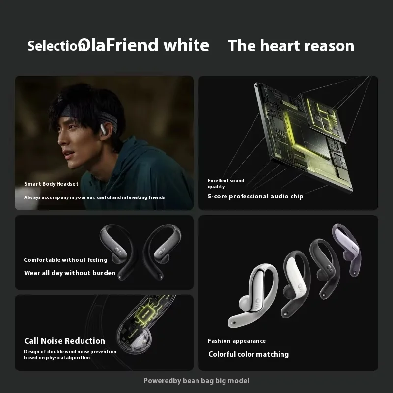 Ola Friend Ola11 Open Earphones Bluetooth IP54 Waterproof Sports Earphones AI Intelligent Earbuds Customized Gaming Earphones - Image 5